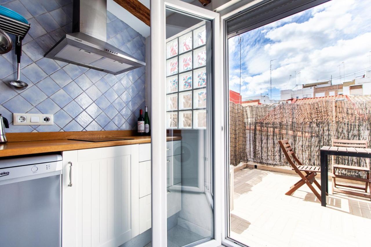 Estudio Para Parejas Con Terraza En La Playa Valencia Eksteriør bilde